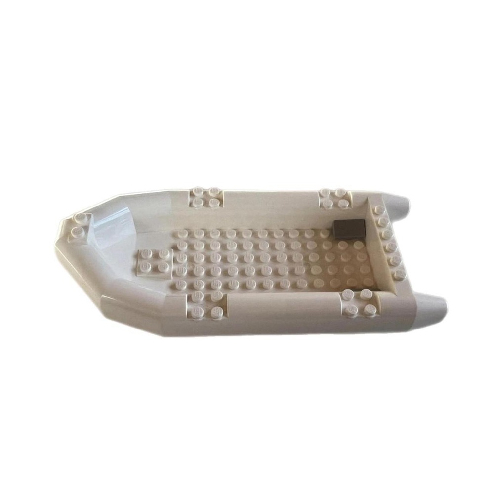 Lego Boat Hull Inflatable Rubber Dinghy White Large 14x7x2.5 62812 OS